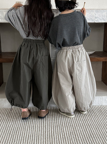 大胆シルエット無地ワイドパンツ