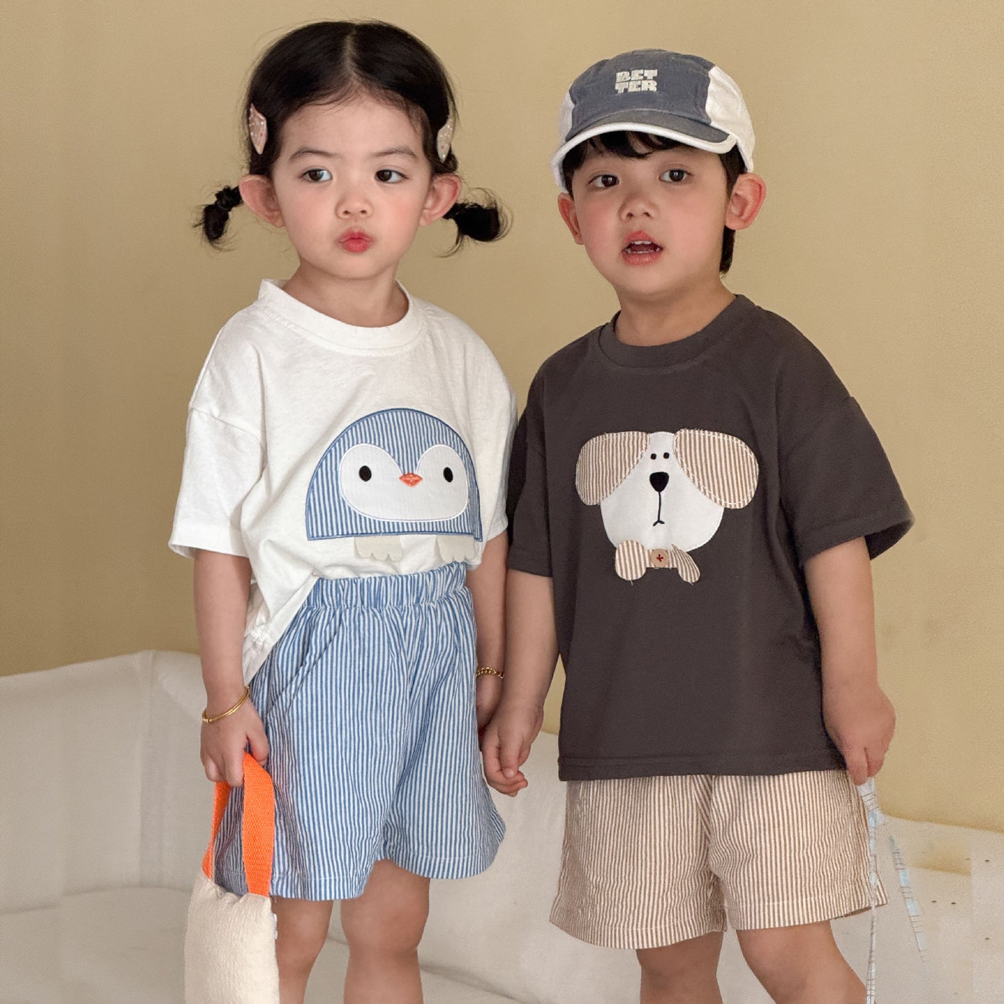 アニマルワッペンTシャツ&ショーツセット