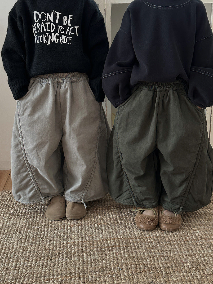 裏ボアワイドシルエットパンツ