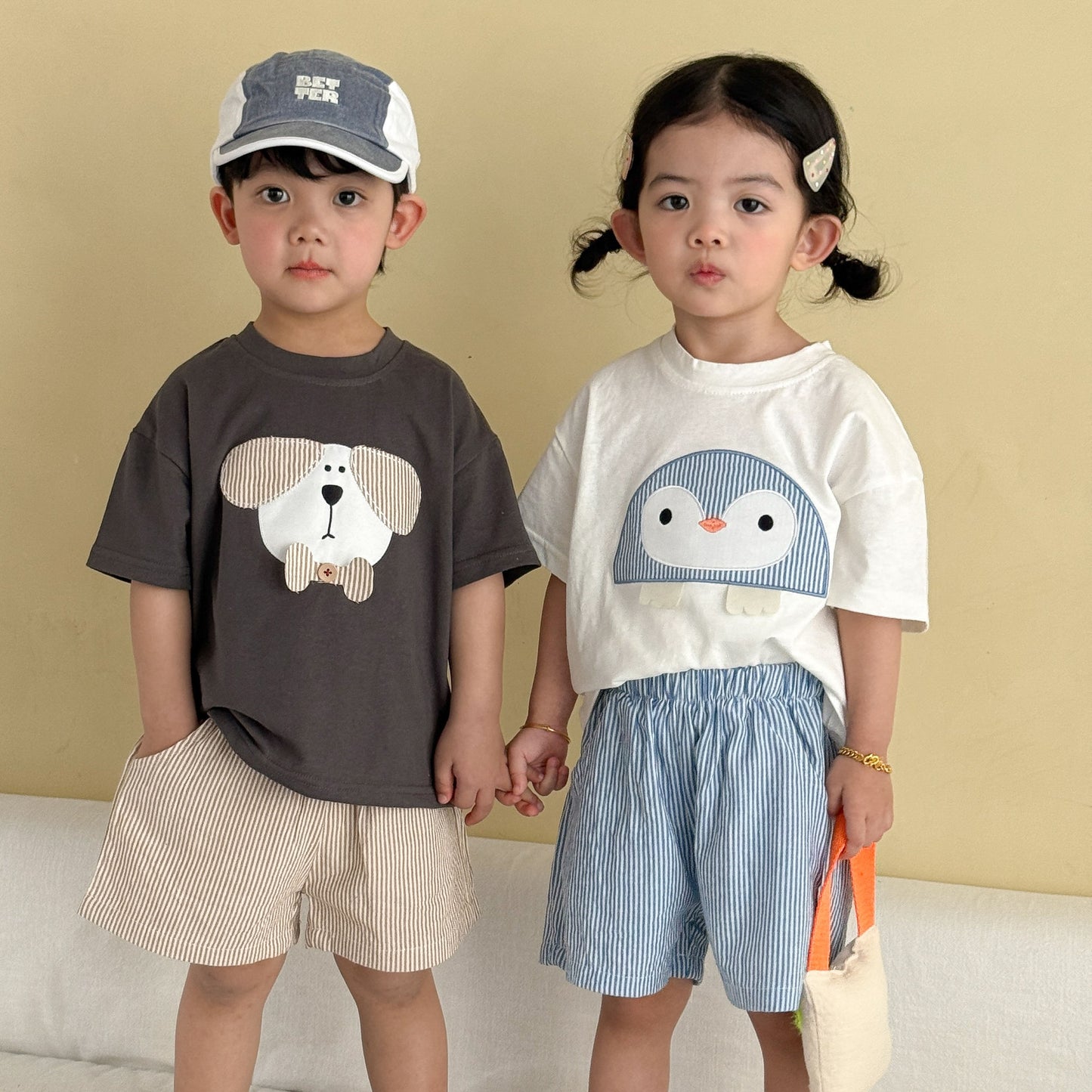 アニマルワッペンTシャツ&ショーツセット