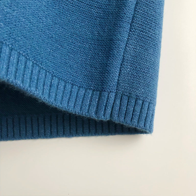 前スリットVネックニットベスト