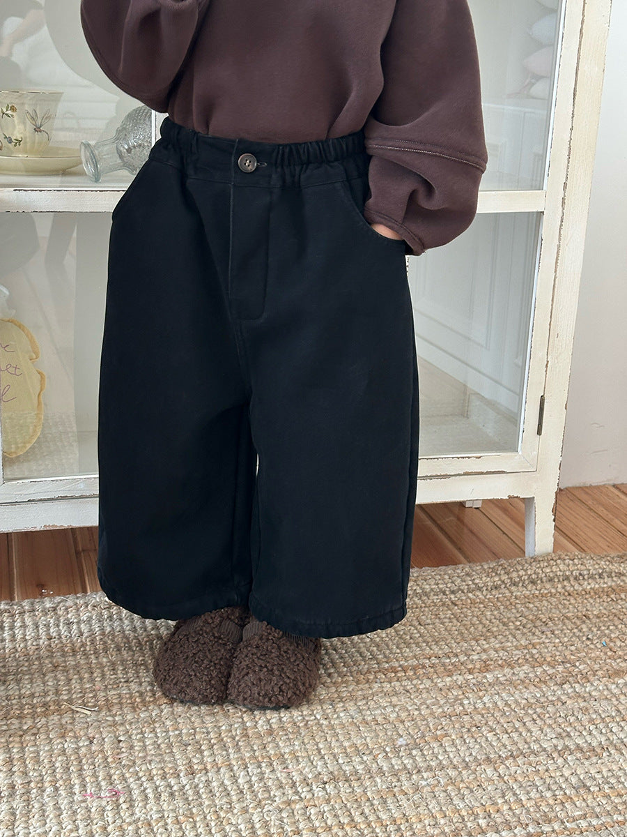 裏ボアストレートパンツ