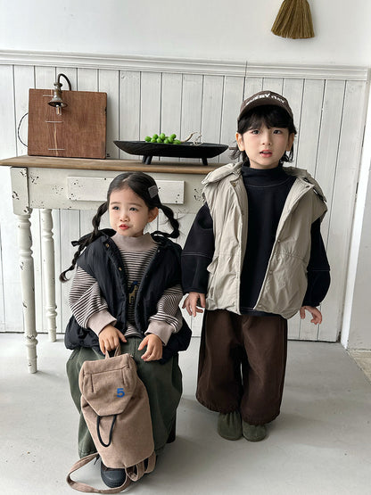 脱着フードつき中棉ベスト