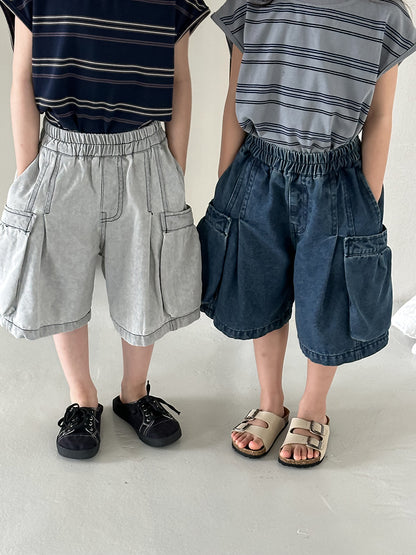 立体ポケットデニムパンツ