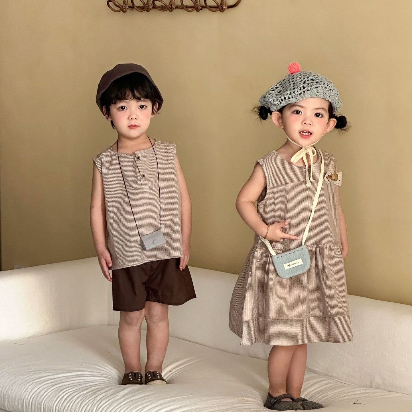 細ストライプタンクトップセット＆ワンピース