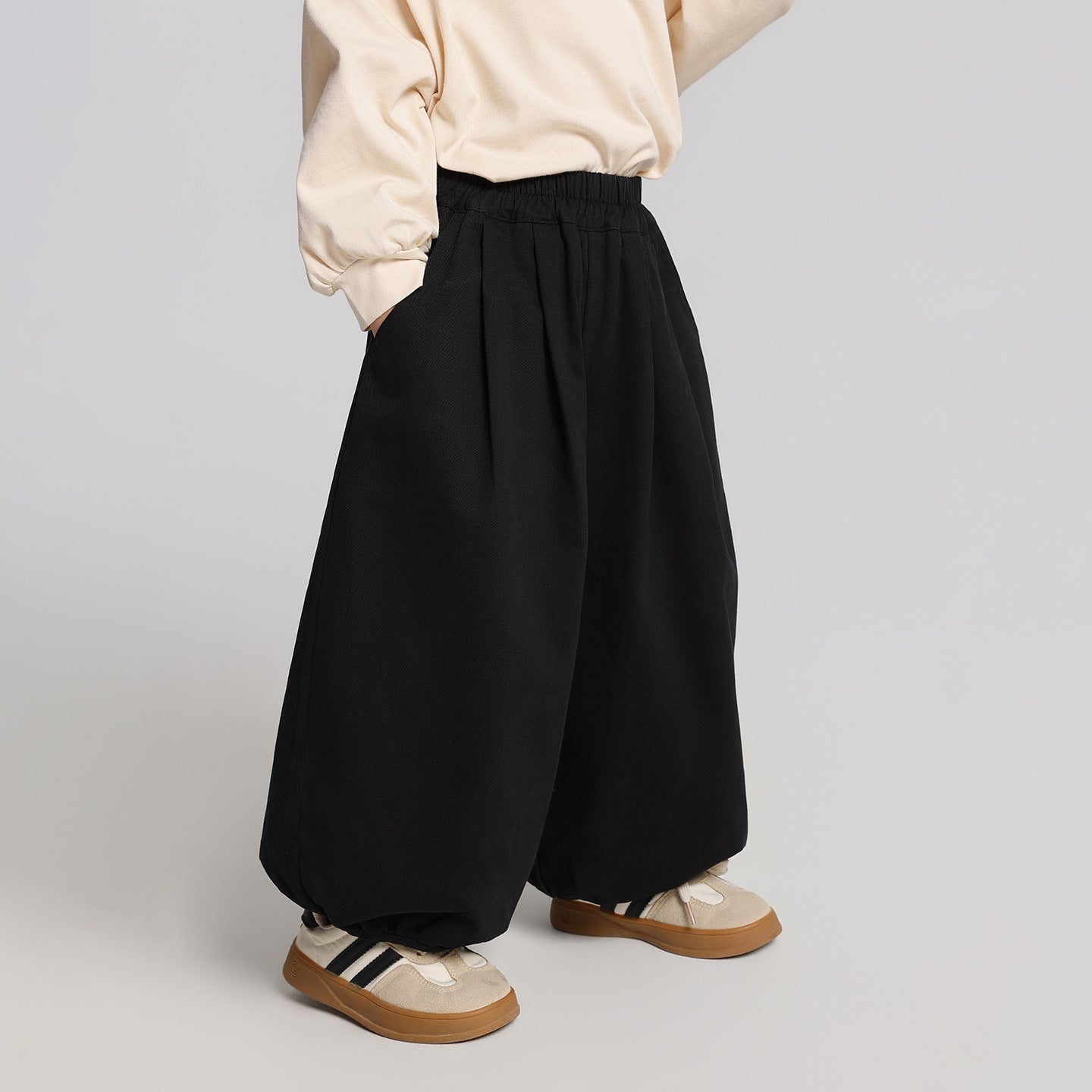 バルーン純綿ロングパンツ