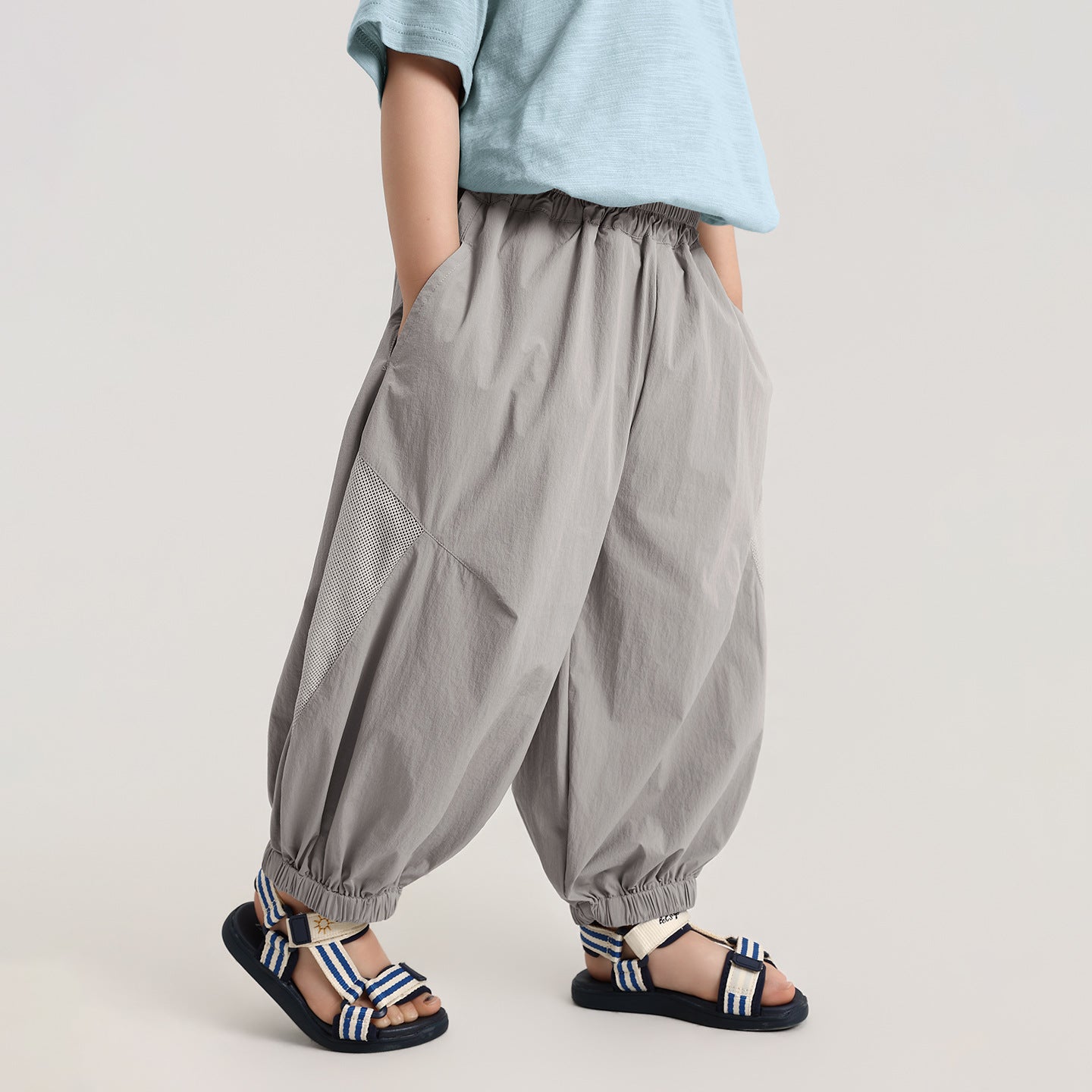 メッシュ切替速乾ゴムパンツ