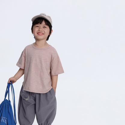 竹節棉コットン半袖T