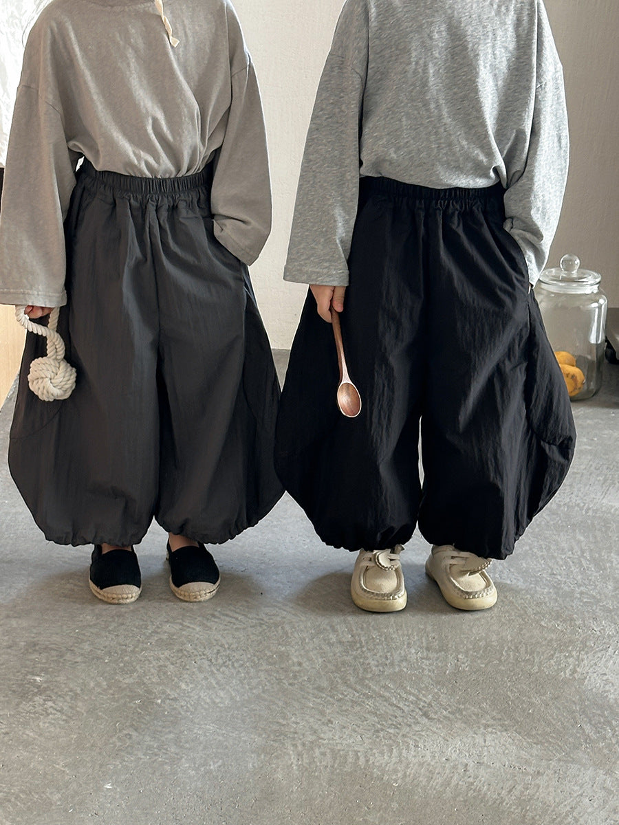 大胆シルエット無地ワイドパンツ