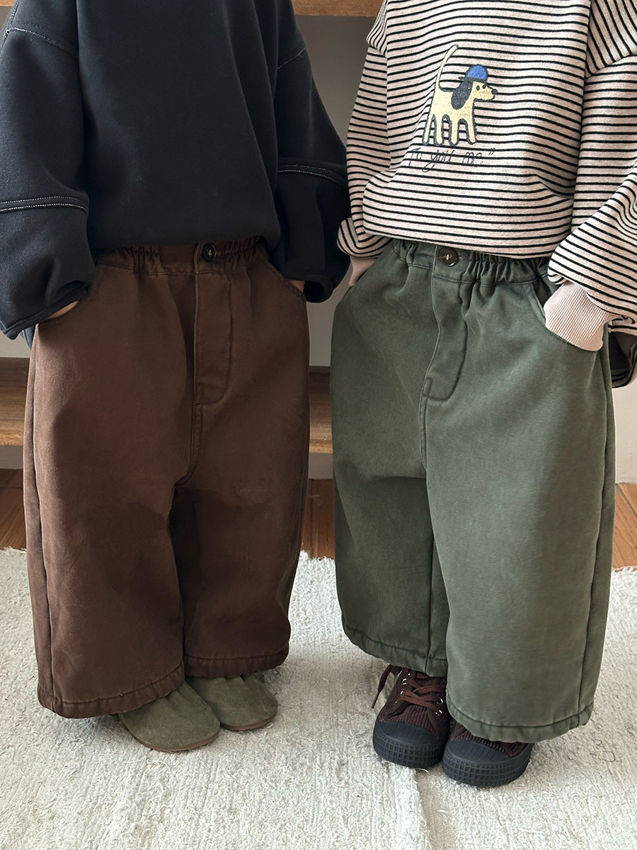 裏ボアストレートパンツ