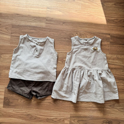細ストライプタンクトップセット＆ワンピース