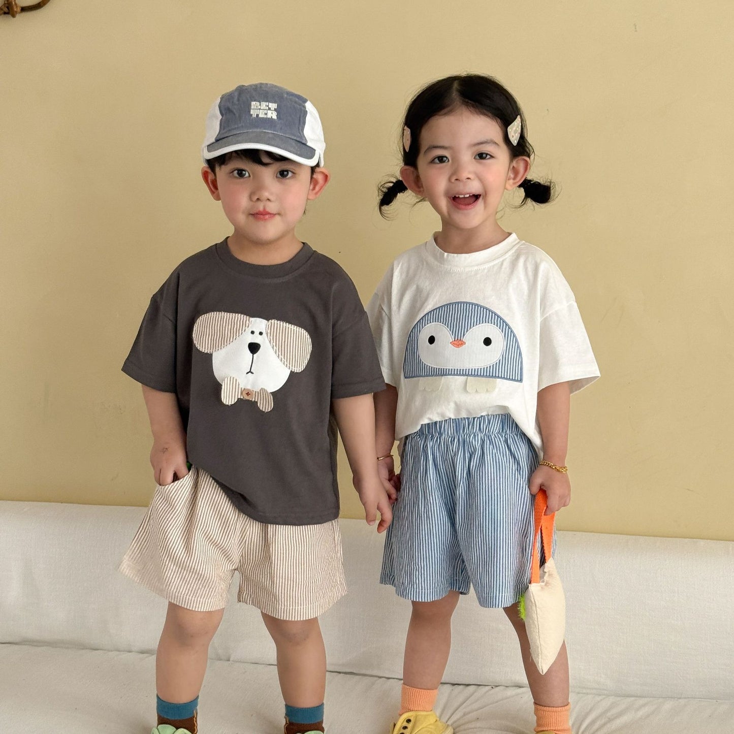 アニマルワッペンTシャツ&ショーツセット