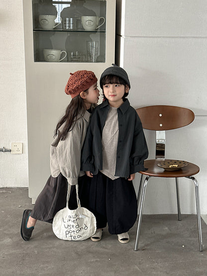 デザイン性ある無地シャツアウター