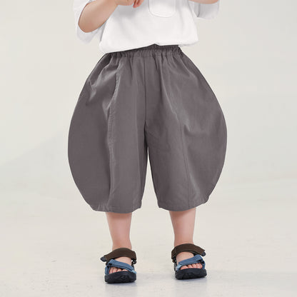 センタープレスコットン七分パンツ