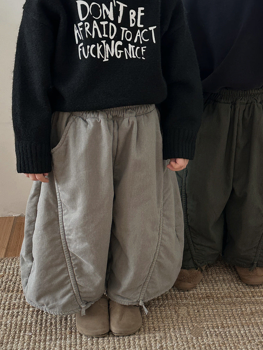 裏ボアワイドシルエットパンツ