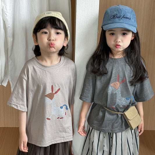 ロバプリント半袖Tシャツ