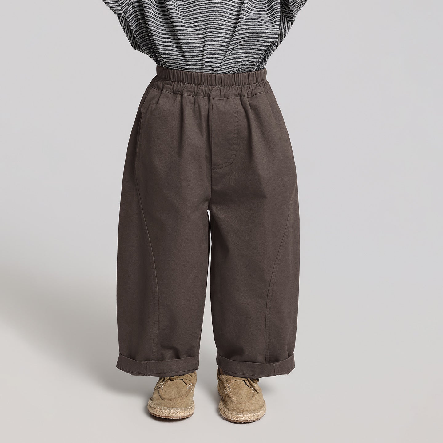 無地純綿ロングパンツ