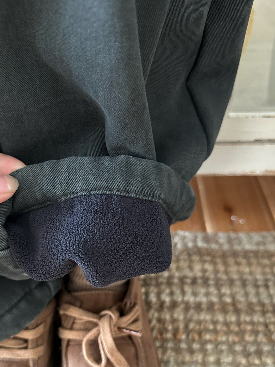 裏ボアストレートパンツ