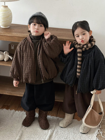 裾リブ厚手裏ボアパンツ