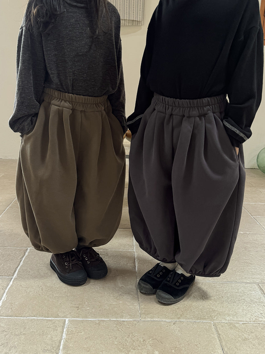 シンプル無地バルーンパンツ