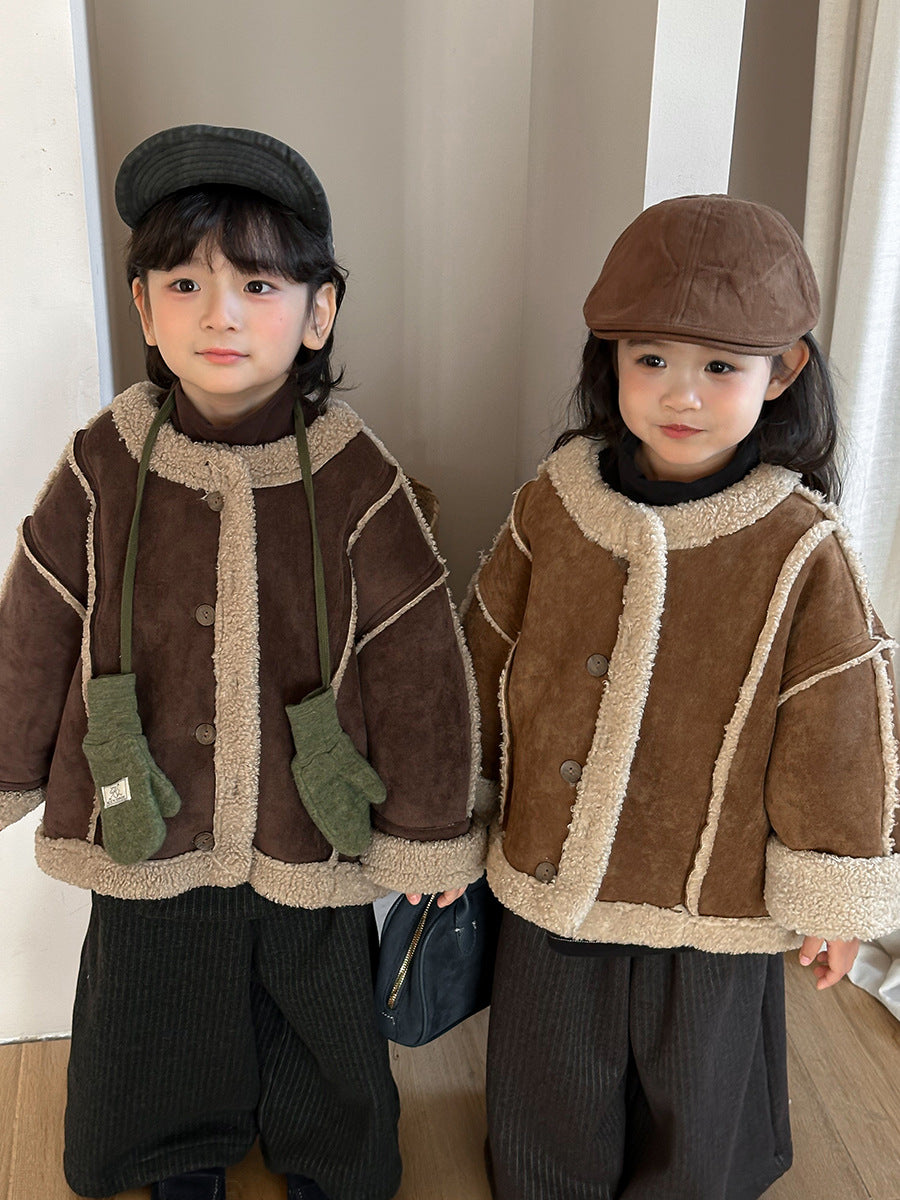 Patchwork Boa Piping Jacket