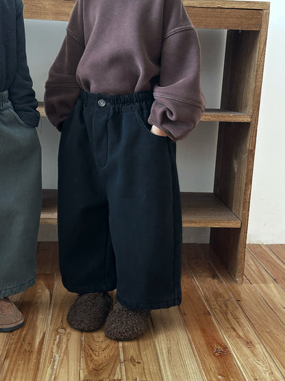 裏ボアストレートパンツ