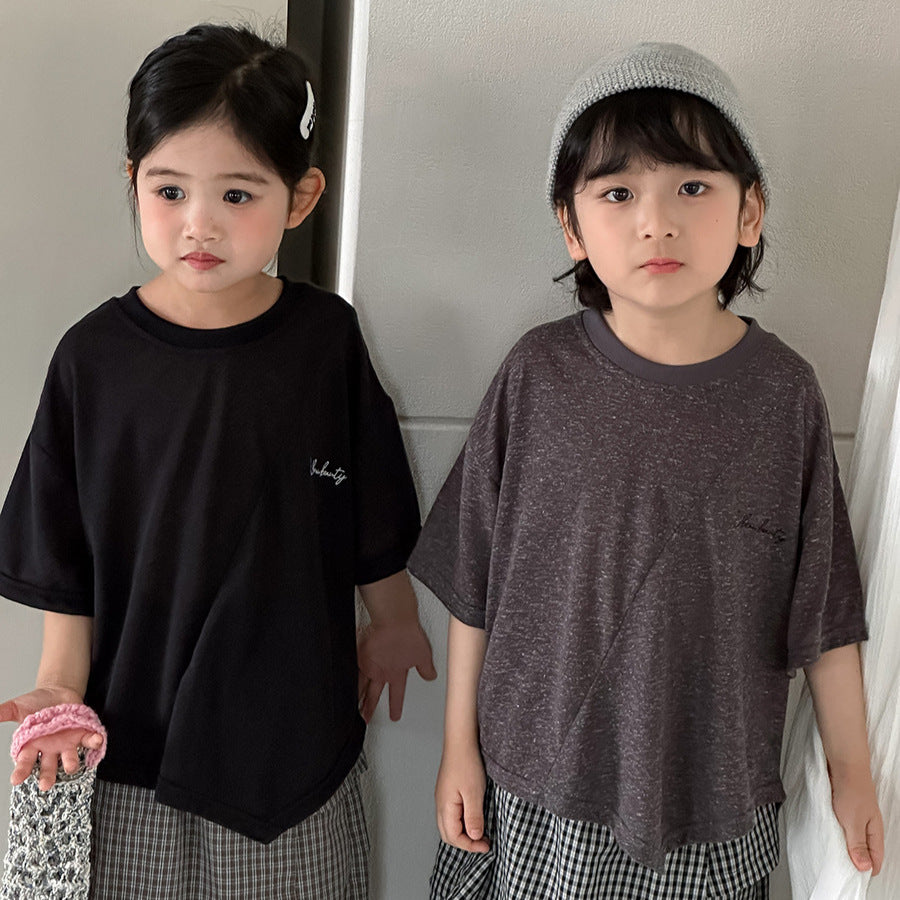 裾アシンメトリー半袖T