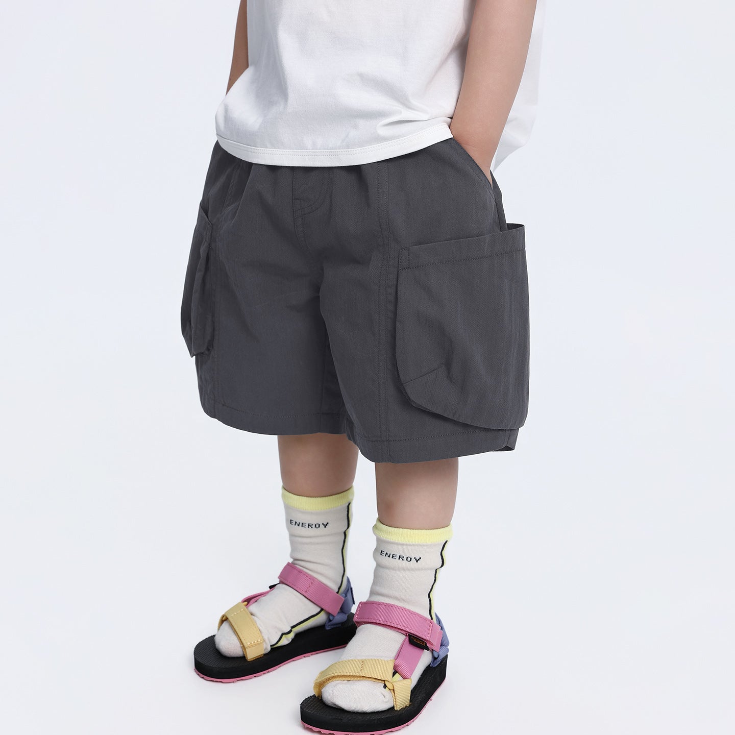 斜め立体大ポケットハーフパンツ
