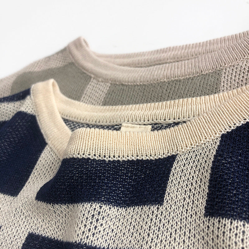 チェック柄Tシャツ＆ショーツ