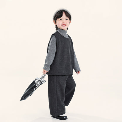 ベストとストレートパンツ2点セット