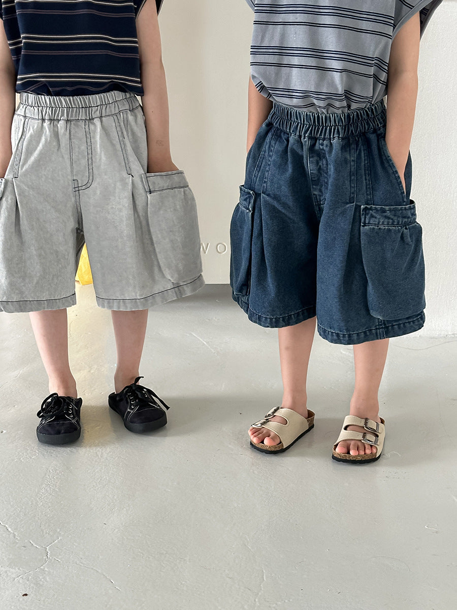 立体ポケットデニムパンツ