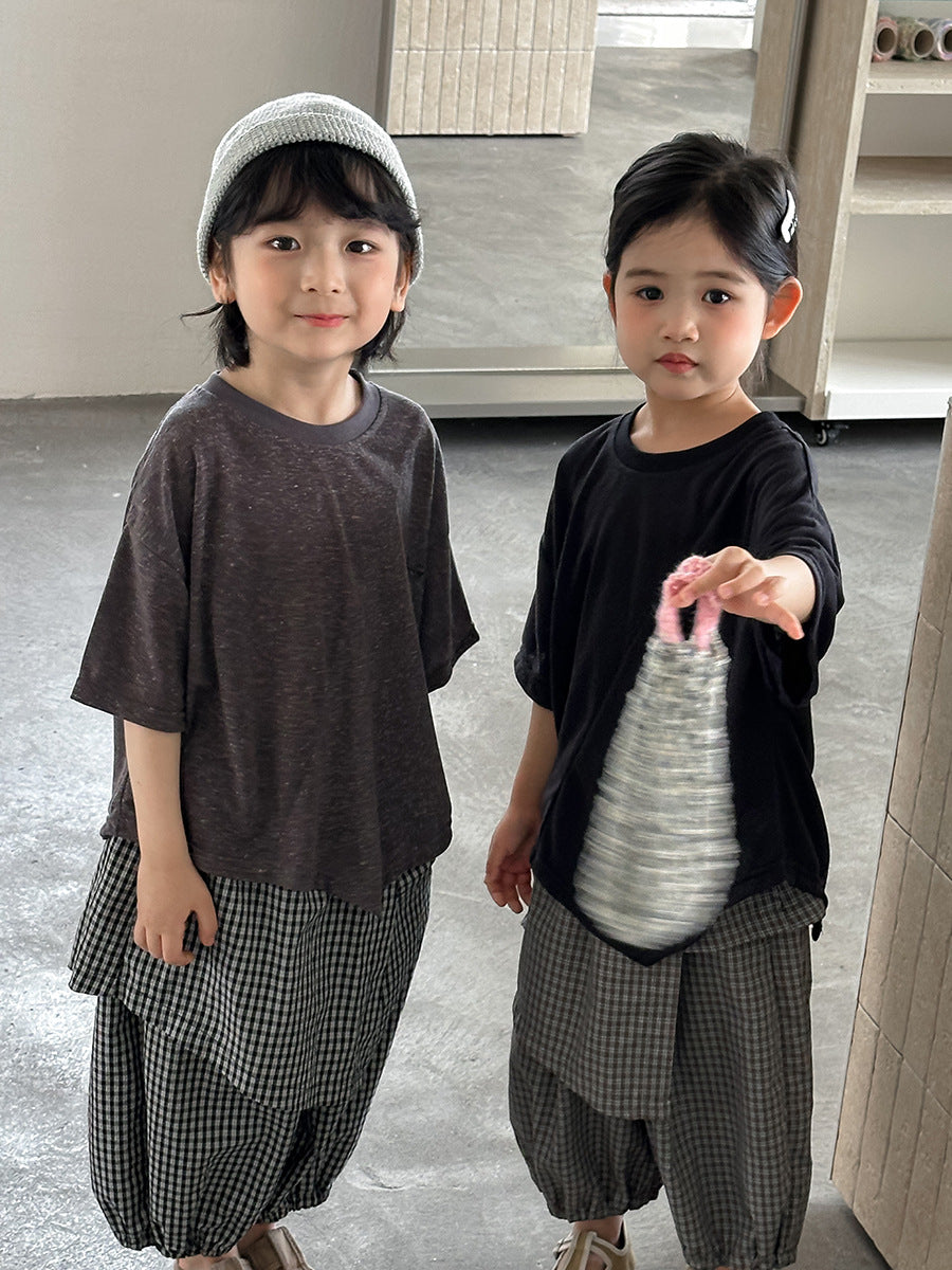 裾アシンメトリー半袖T