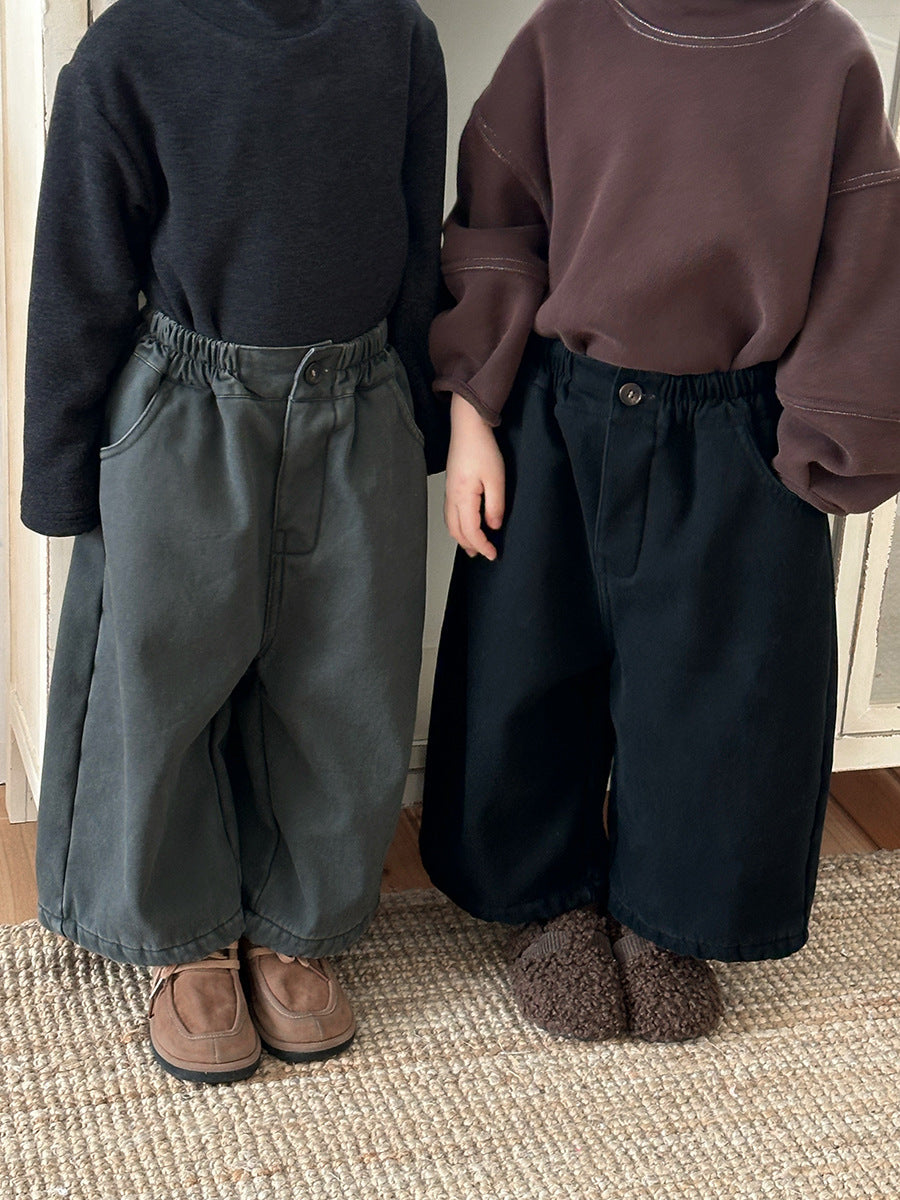 裏ボアストレートパンツ