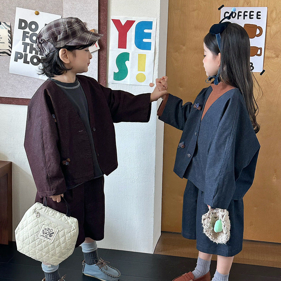 ノーカラージャケットセットアップ