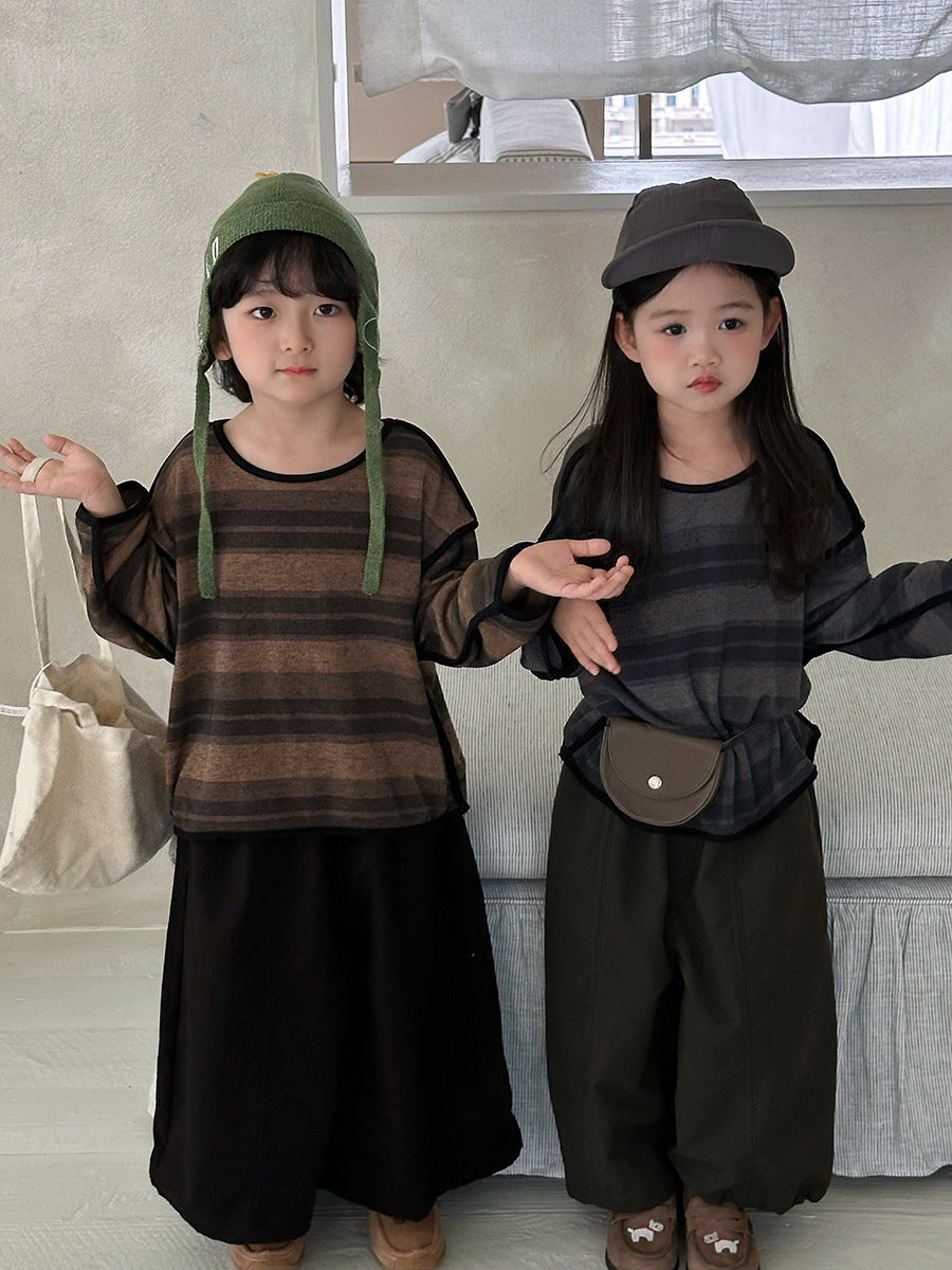 同布切替4色ワイドパンツ