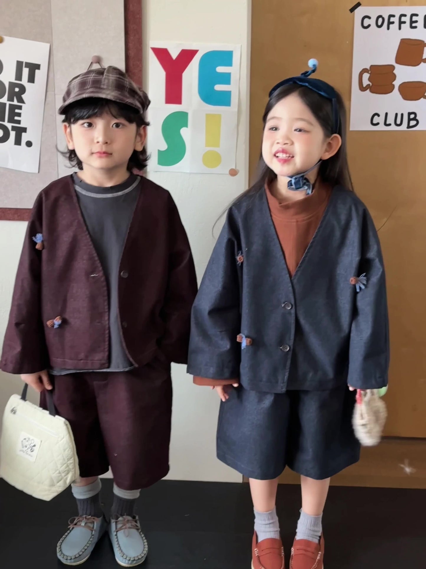 ノーカラージャケットセットアップ