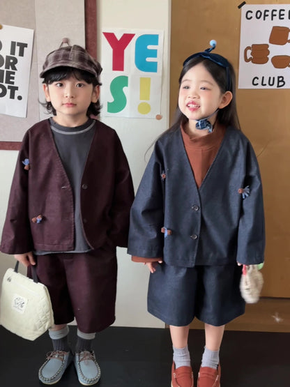 ノーカラージャケットセットアップ