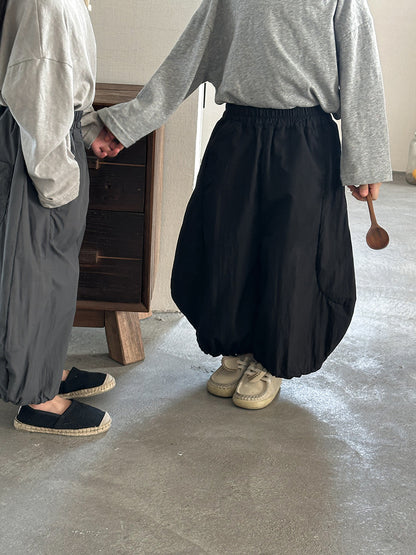 大胆シルエット無地ワイドパンツ