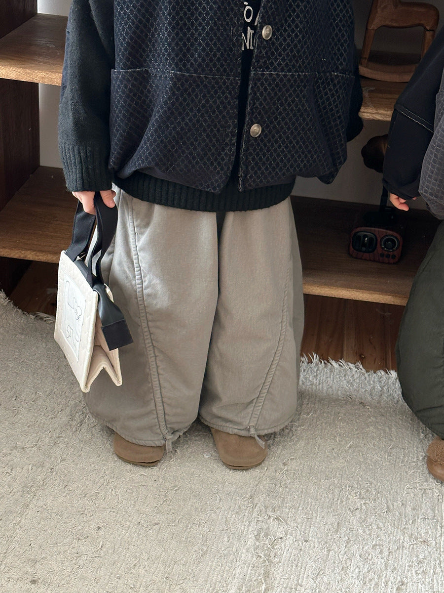 裏ボアワイドシルエットパンツ