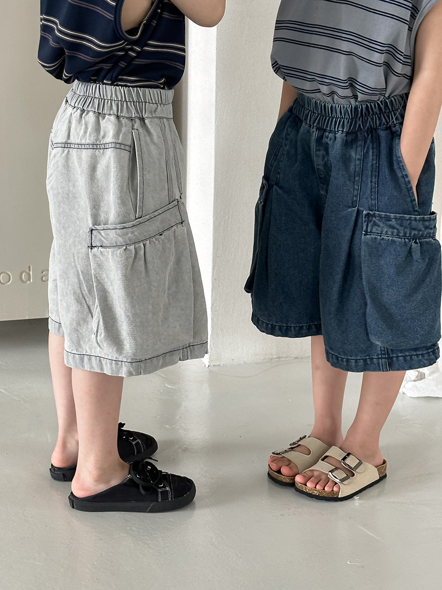 立体ポケットデニムパンツ