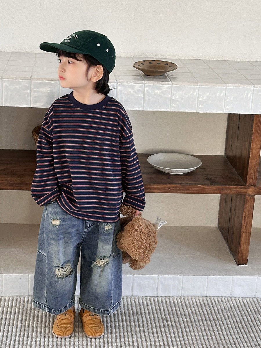 ボーダーカットソー