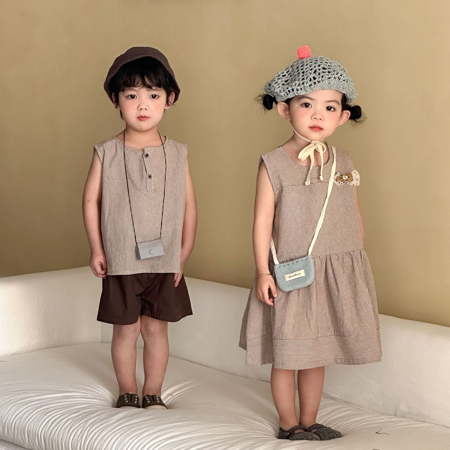 細ストライプタンクトップセット＆ワンピース