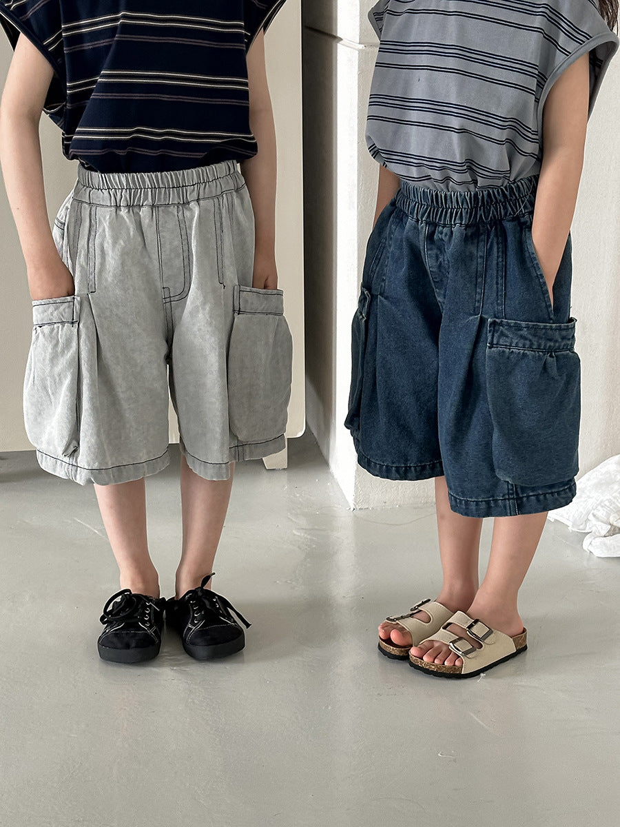 立体ポケットデニムパンツ