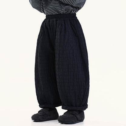 シャドー柄裏ボアパンツ