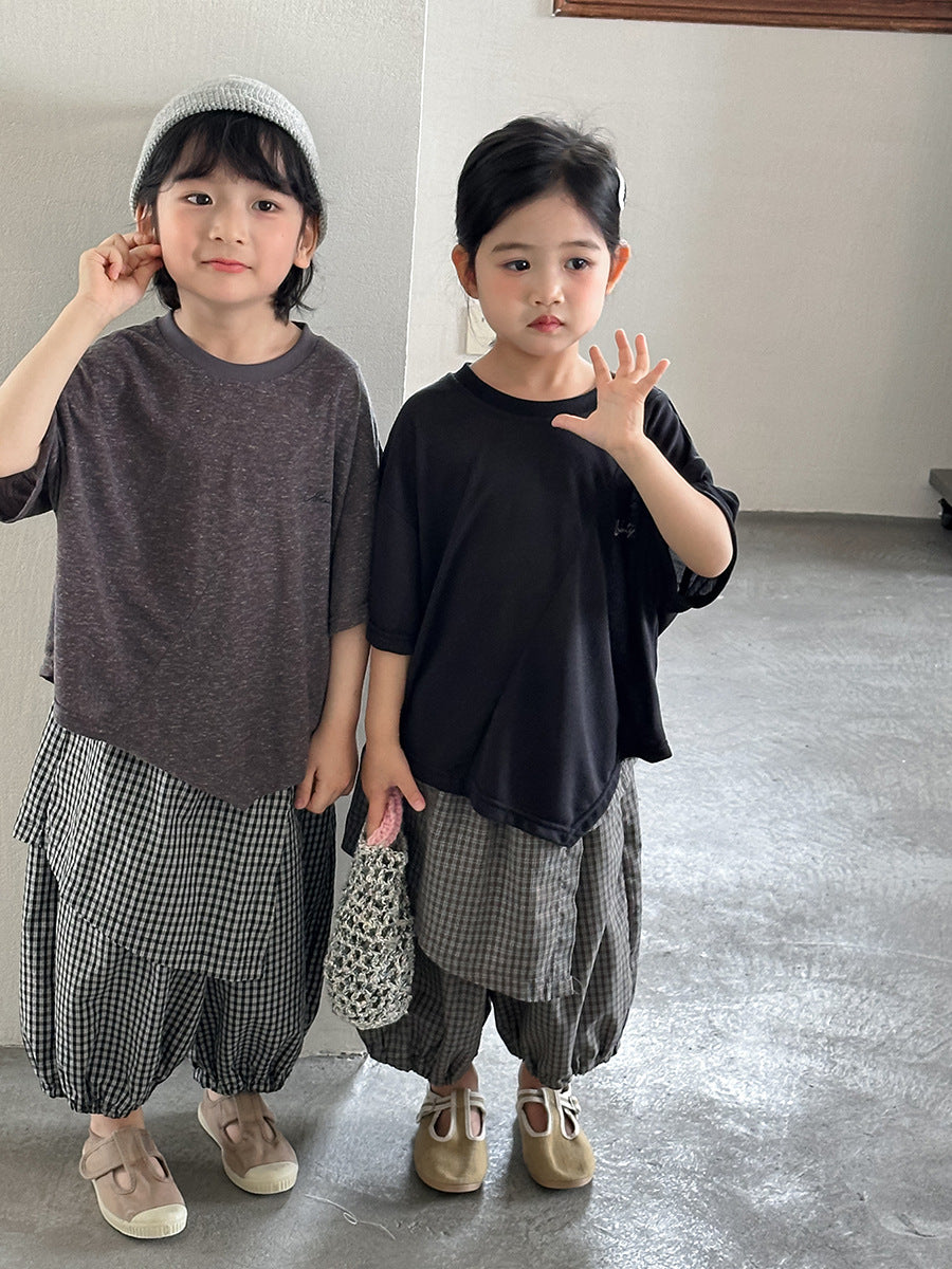 裾アシンメトリー半袖T