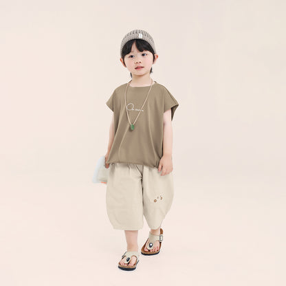 胸元ロゴ薄手タンクトップ