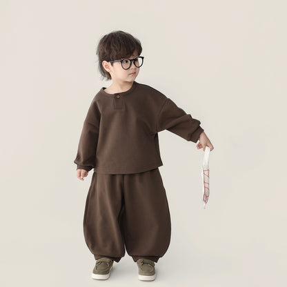 ヘンリーネックスウェットセットアップ