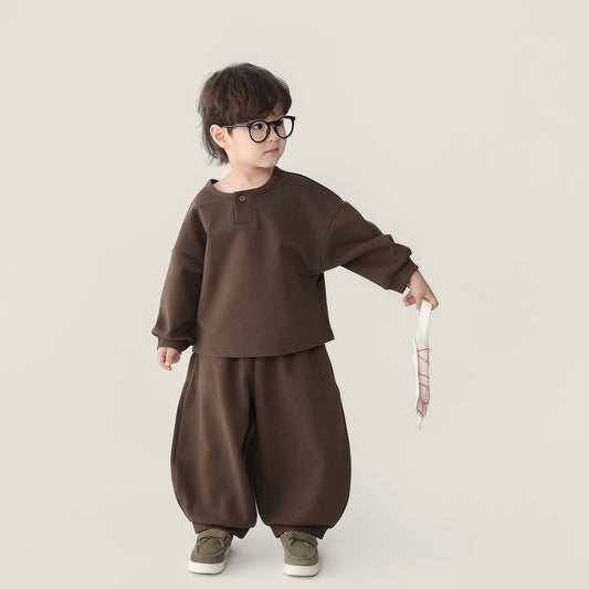 ヘンリーネックスウェットセットアップ