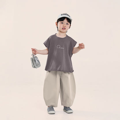 胸元ロゴ薄手タンクトップ