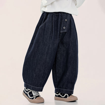 縦3ボタンデニムパンツ